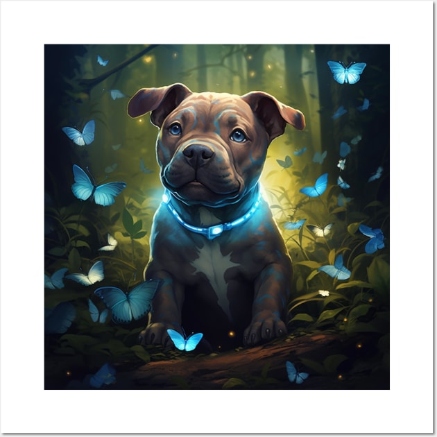 American Bully Puppy Wall Art by Enchanted Reverie